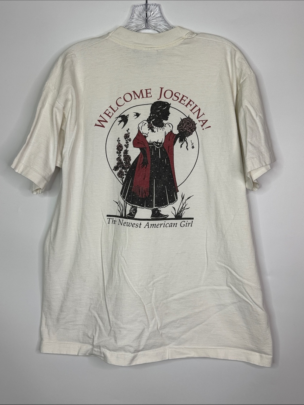 Vintage American Girl Pleasant Company Josefina White Tshirt XL 1997